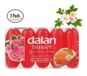 15 x Dalan Therapy Glycerine 70g Soap Wild Roses & Almond Oil Shower Bath Soap