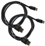 2X Usb-C Data Cable Usb-C Aluminium Charging Cable for Oppo A77 5G