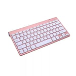 USB External Notebook Desktop Computer Universal Mini Wireless Keyboard Mouse, Style:Keyboard(Rose Gold)