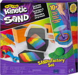 Kinetic Sand Sandisfactory Set with 2lbs of Colored and Black Kinetic Sand In