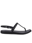 Crocs Miami Thong Flat Sandal - Black, Black, Size 5, Women