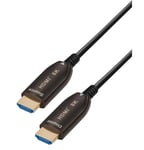 Maxtrack Câble fibre optique Active HDMI® C507-15ML - HDMI 2.1, 8K @ 60Hz, 4K @ 120Hz, eARC, 3D, HDR, HDCP 2.2, YUV 4:4:4, portée jusqu'à 100 m