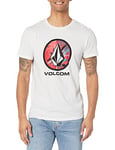 Volcom Men's Crisp Stone White Short Sleeve T Shirt L