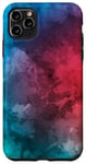 Coque pour iPhone 11 Pro Max Corail, turquoise, rouge, bleu dégradé