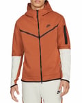 Nike Sportswear Tech Fleece Hooded Full Zip LS Top - Orange