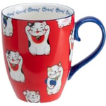 Tokyo Design Studio Kawaii Mug 380ml Red Classic Cat