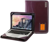 Broonel Purple Leather Case For HP Stream Laptop PC 14s-fq0000sa 14"
