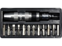 Vorel Slagskruvmejsel Krom + 12 Bitar 65123