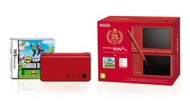Console DSi XL rouge Pack Anniversaire 25 ans + New Super Mario Bros