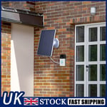 4W 5V Solar Battery Charger Waterproof for Ring Video Doorbell 4 (White)
