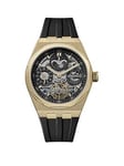 Ingersoll 1892 The Broadway Automatic Mens Watch With Black Skeleton Dial And Black Pu Strap - I12907