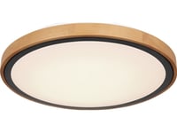 Tak Led-Lampa Globo Bruno, 40W, 3000/4500/6000K, 2400Lm, Träfärg, Ø43,7 X 11Cm