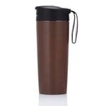 MAGIC SUCTION MUG Classic No Knock Spill Travel Coffee Cup for All Mighty Hikes (Brown)