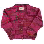 Piupiuchick Stickad Kofta Fuchsia | Rosa | 3 years