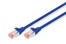 CAT 6 S-FTP patch cord, Cu, LSZH AWG 27/7, length 0.5 m, color blue