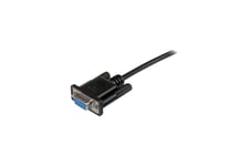 StarTech.com 2m Black DB9 RS232 Serial Null Modem Cable F/F - DB9 Female to Female - 9 pin RS232 Null Modem Cable - 2 meter, Black - nulmodem-kabel - DB-9 til DB-9 - 2 m