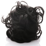 Mizzy Whole Hair Bun - Lockig Mörkbrun/svart #2