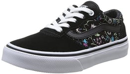 Vans Milton, Girls' Skateboarding Shoes, Multicolor ((Floral) Black/White), 3 UK (35 EU)