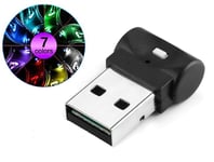 Mini USB Bil LED-Lampe - 7 forskellige LED farver