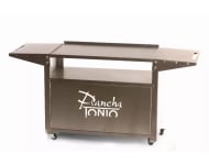 Chariot pour plancha 2 ou 3 feux - Tout INOX - CHI005