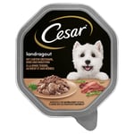 Cesar-rasiat säästöpakkaus 56 x 150 g - Country ragout, kalkkuna, nauta & yrtit (56 x 150 g)
