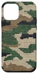 iPhone 12 mini Cross Stitch Style Camouflage Pattern Case