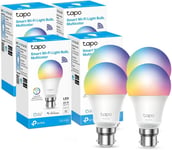 TP-Link Tapo Smart Bulb, Smart Wi-Fi LED Light, B22, 8.7W, Energy saving, Works