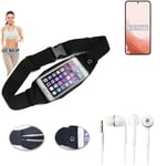 Belt bag for Samsung Galaxy S22 Exynos + headphones waist bag Sport Running Fitn