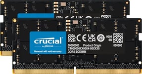 Crucial DRAM 24GB Kit (2x12GB) DDR5 5600MHz (ou 5200MHz ou 4800MHz) Mémoire pour Ordinateur Portable CT2K12G56C46S5