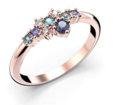 Festive Nelly Blue färgrika diamant och sten ring 14-609-019B-PK-LABGVS1
