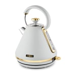 Cordless Pyramid Kettle - Tower T10044WHT Cavaletto 1.7L, 3KW White & Rose Gold