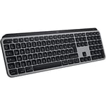 Logitech MX Keys Advanced Wireless Illuminated Keyboard for Mac, QWERTZ German Layout - Grey
