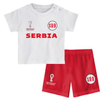 FIFA Unisex Kinder Official World Cup 2022 Tee & Short Set, Toddlers, Serbia, Alternate Colours, Age 4, White, Large