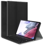 MoKo Keyboard Case Compatible with Samsung Galaxy Tab A7 Lite 8.7-Inch 2021 (SM-T225/T220/T227), PU Tablet Cover Shell Case with Removable Wireless Keyboard Fit Galaxy Tab A7 Lite 2021 Tablet, Black