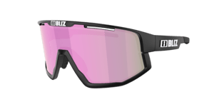 Bliz Fusion Small sykkelbriller mattsvart med rosa linse
