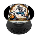 Carte de basket-ball Baller squelette dribble les fans de PopSockets PopGrip Interchangeable