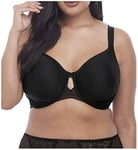 Elomi Women's Charley Seamless T-Shirt Breathable Spacer Underwire Bra, Opaque, Black, 42F