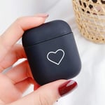 Cute Soft Case For iPhone 11 Pro X Xr Xs Max For Apple Airpods 1 2 Love Heart Phone Cover For iPhone 8 Plus 7 6S 6 5 5S SE,Black (AirPods case),For iPhone 6 Plus
