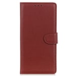 EIDERWOOD Xiaomi Poco X7 Pro Litchi Konstläder Fodral med Plånbok - Brun