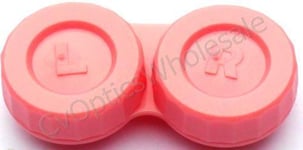 1 X Pink Contact Lens Storage Case L+R Marked - UK Made