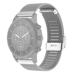New Watch Straps 22mm Metal Mesh Wrist Strap Watch Band for Fossil Hybrid Smartwatch HR, Male Gen 4 Explorist HR, Male Sport (Black) Smart Wear (Color : Silver)