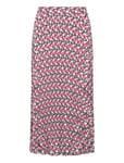 Geometric Print Pleated Skirt *Villkorat Erbjudande Skirts Röd GANT