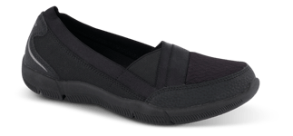 Skechers Dame Slip-in Sort  - Str. 38½ - Tekstil/gummi/