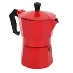 3-Cup Stovetop Espresso Maker Moka Pot - Aluminum Stove Top Coffee Maker Cuban Italian Coffee Maker for Gas or Electric Stove Top(Red)