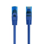 Câble Patch Ethernet Cat.5e U/UTP Transmission jusqu'à 1Gigabit, 2 connecteurs RJ45, câble PVC, CCA, AWG 26/7. Idéal pour la Transmission par Fibre Optique avec des Liaisons Gigabit/LAN, 5m, Bleu