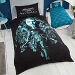 ARGOFIELD Parure de lit réversible et Taie D'oreiller Assassins Creed Valhalla - 135 cm x 200