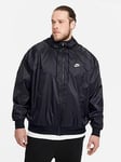 Nike Windrunner Hooded Jacket - Black (Plus Size), Black, Size 2Xl, Men