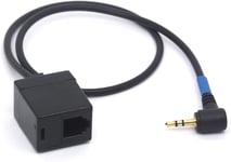 Tomost RJ9/ RJ22 Female to 2.5mm Male Headset Cable, 4P4C RJ9 to 90 Deg Angled 2.5 Phone Adapter for Avaya Plantronics, ATT, Cisco, Panasonic, Cordless & VoIP Telephones