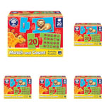 Orchard Toys Match and Count Jigsaws, Learn to Count from 1-20, Match Number and Picture, 20 in a Box, Educational, Number Skills for Kids Age 3+ (Pack of 5)