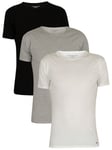 Tommy Hilfiger3 Pack Premium Essentials T-Shirts - Black/Grey Heather/White